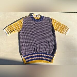 MARNI women’s top in Blue and Yellow